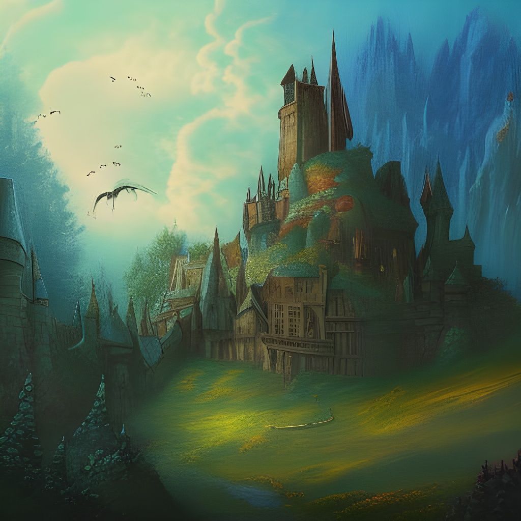 Fantasy Castle Illustration in Detailed Digital Painting