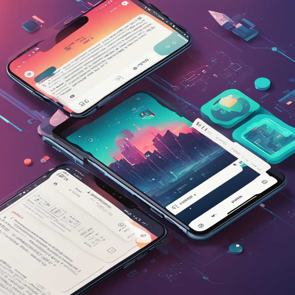 High-Tech Smartphone with Futuristic Interface