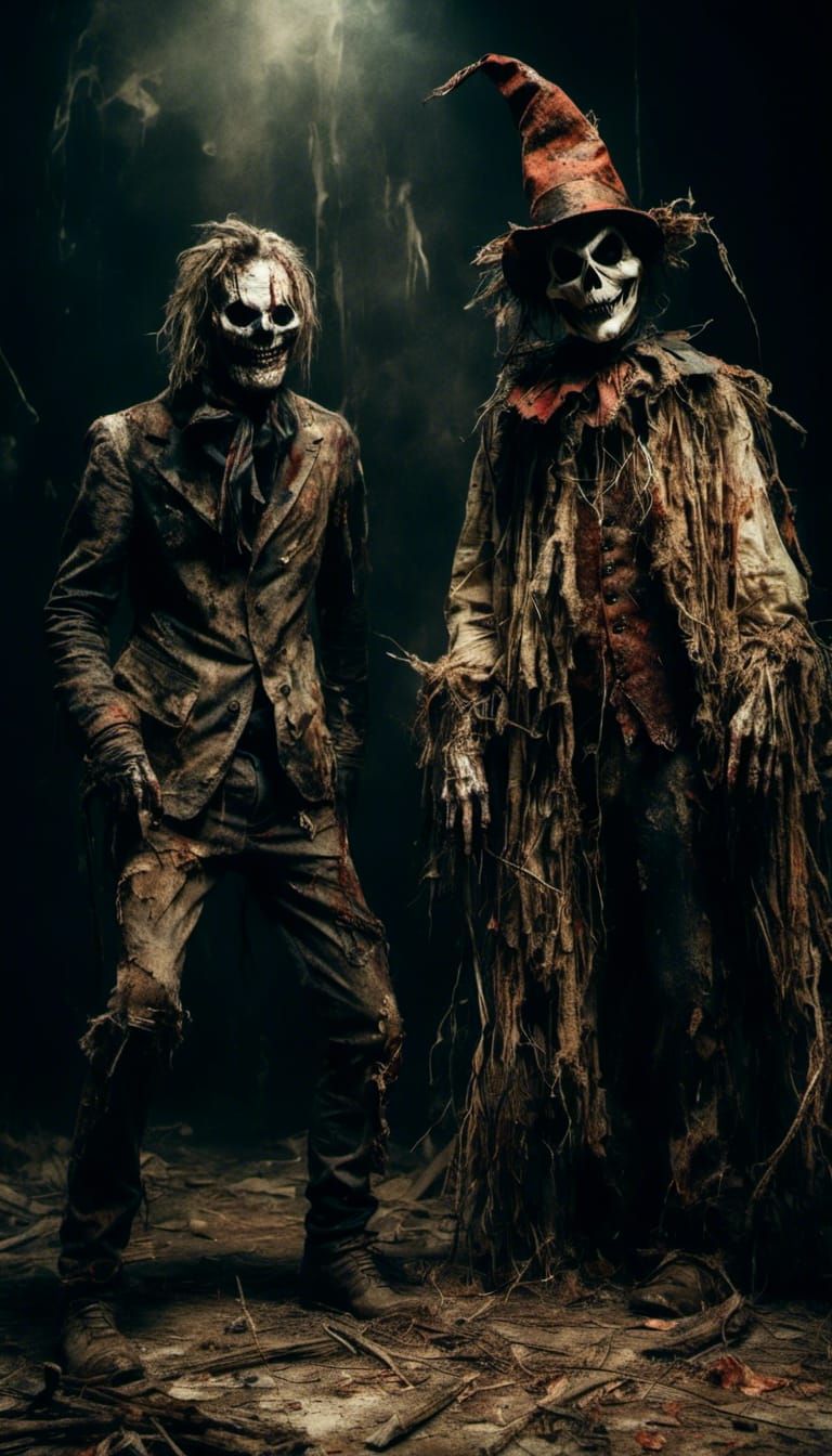 Macabre Devil and Scarecrow Stage Show