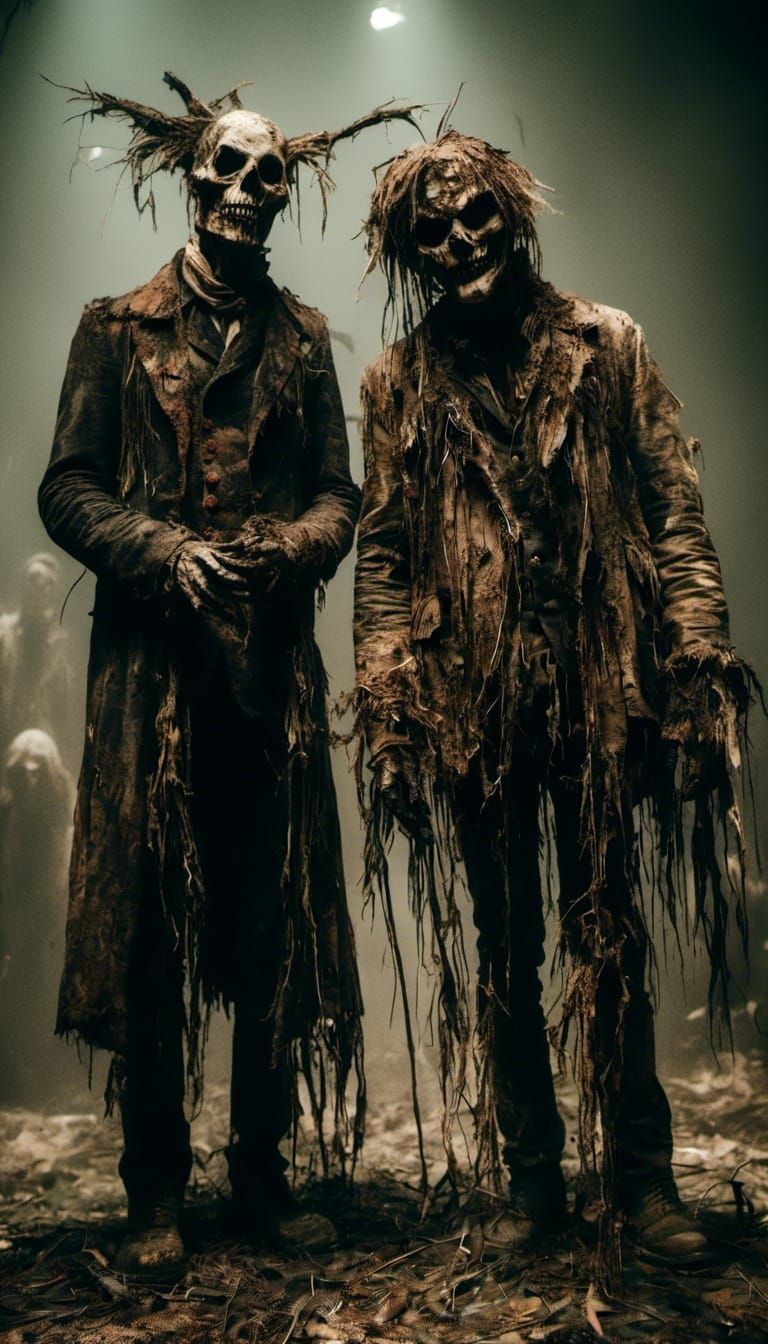 Macabre Devil and Scarecrow Stage Performance