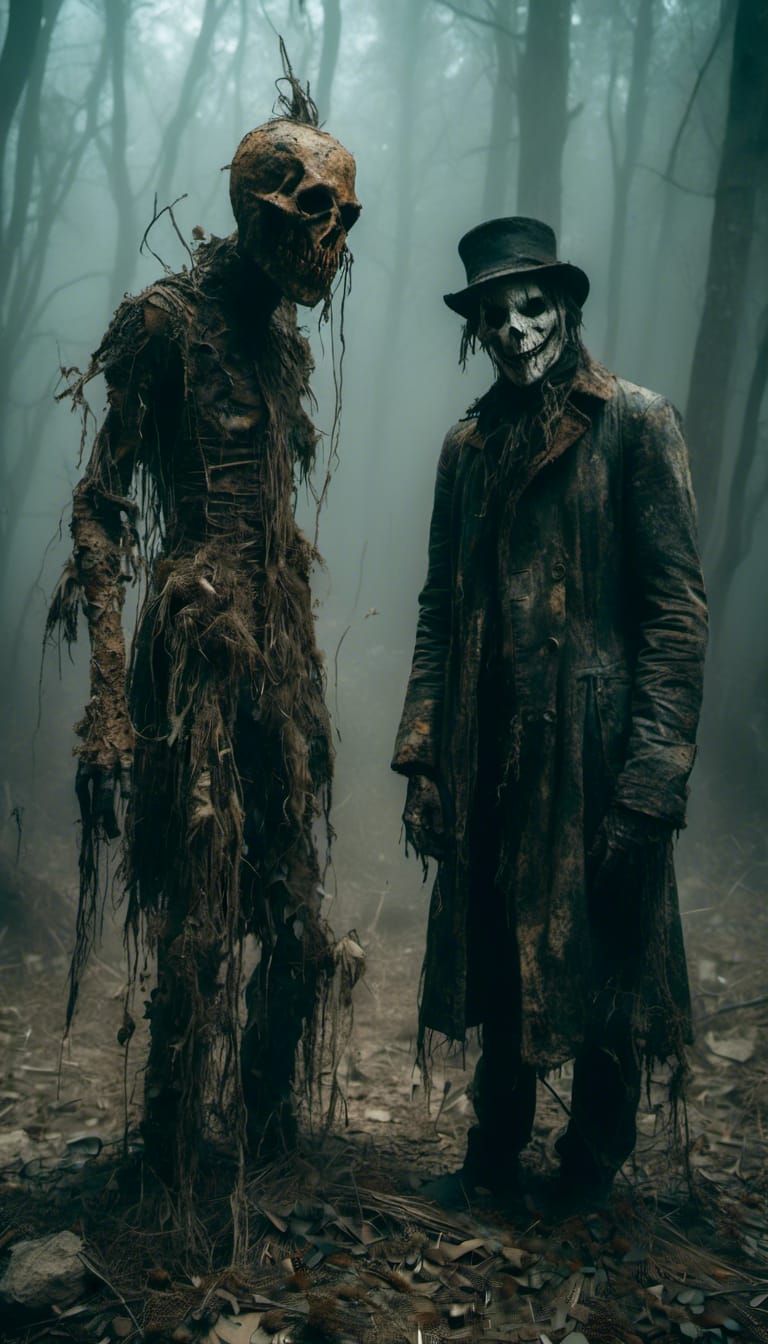 Macabre Devil and Scarecrow Stage Performance