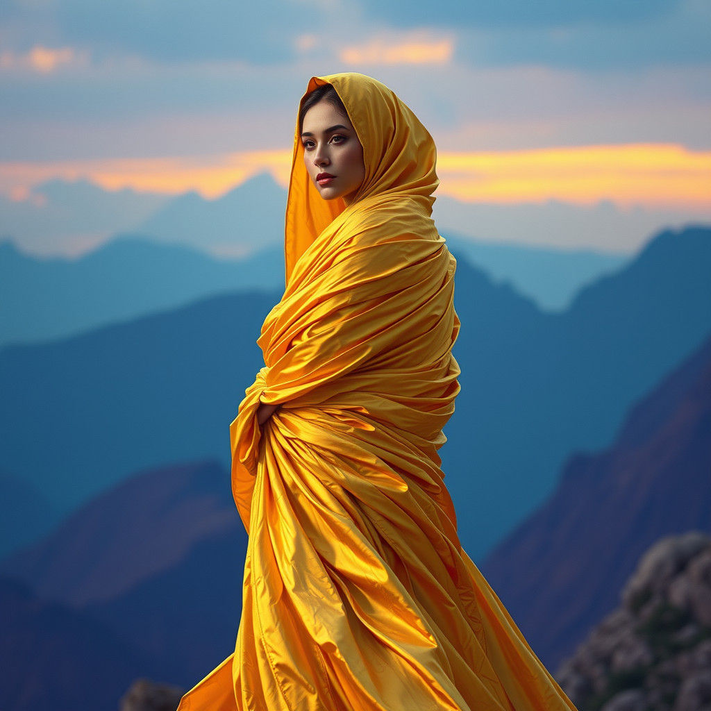 Golden Gown: A Syd Mead and Simon Stalenhag Fusion