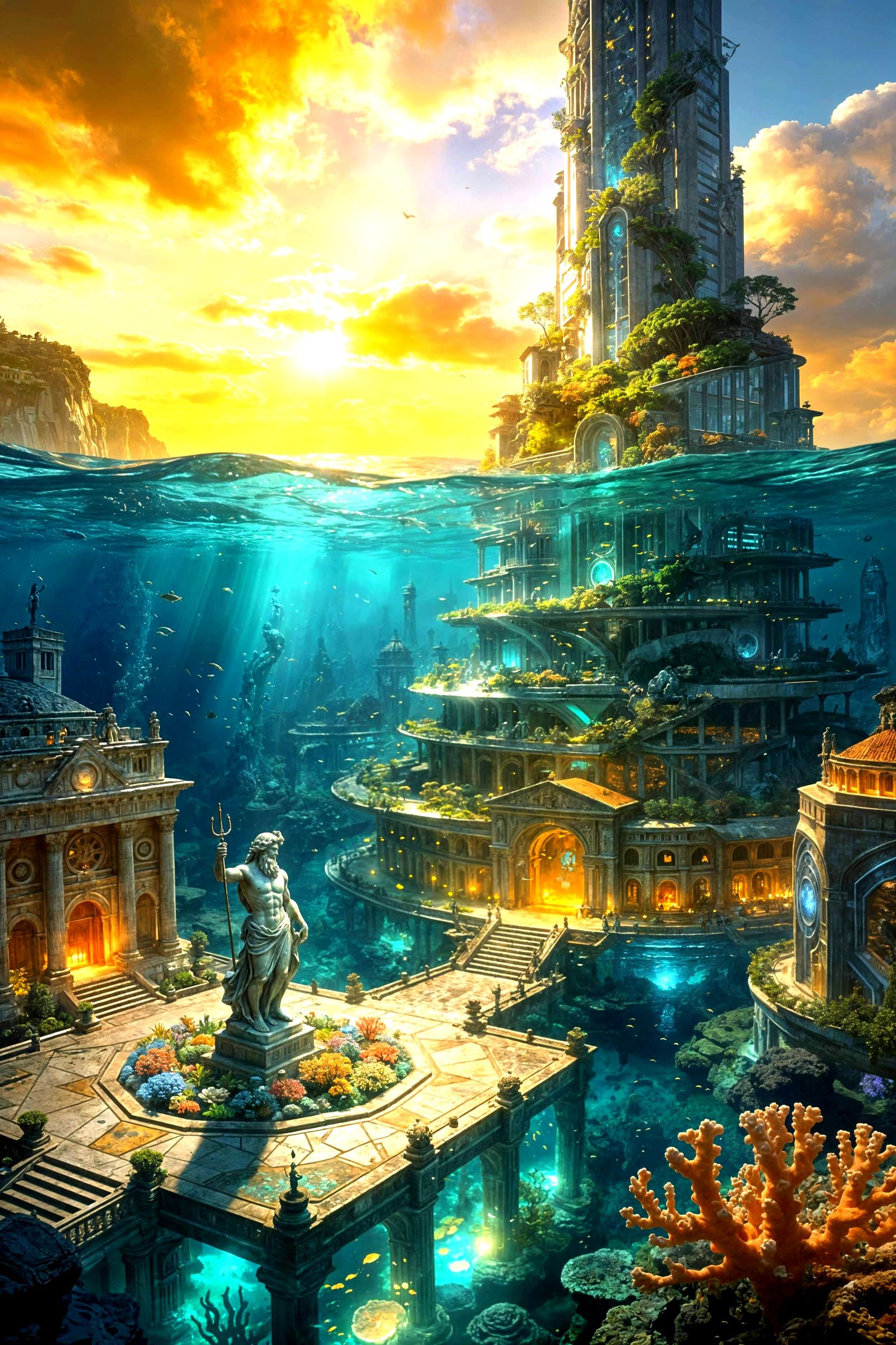 Restored Atlantis City: Underwater to Sky