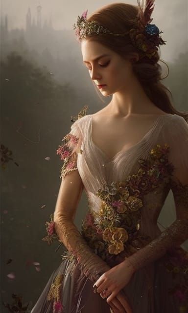 Fairy Realm Princess in Ornate Digital Art Style