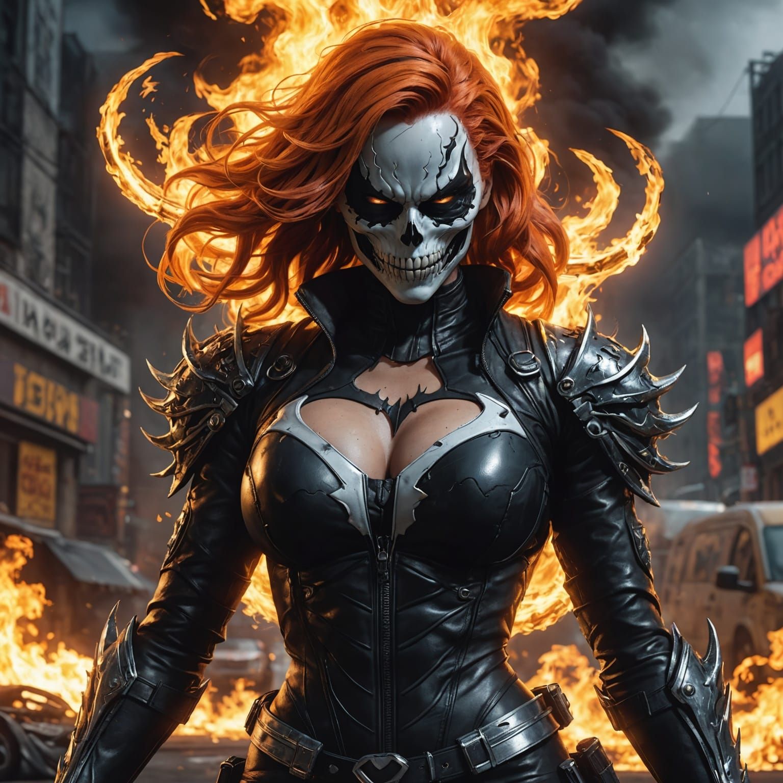 Anime Fusion: Venom, Nuclear Bomb, Ghost Rider