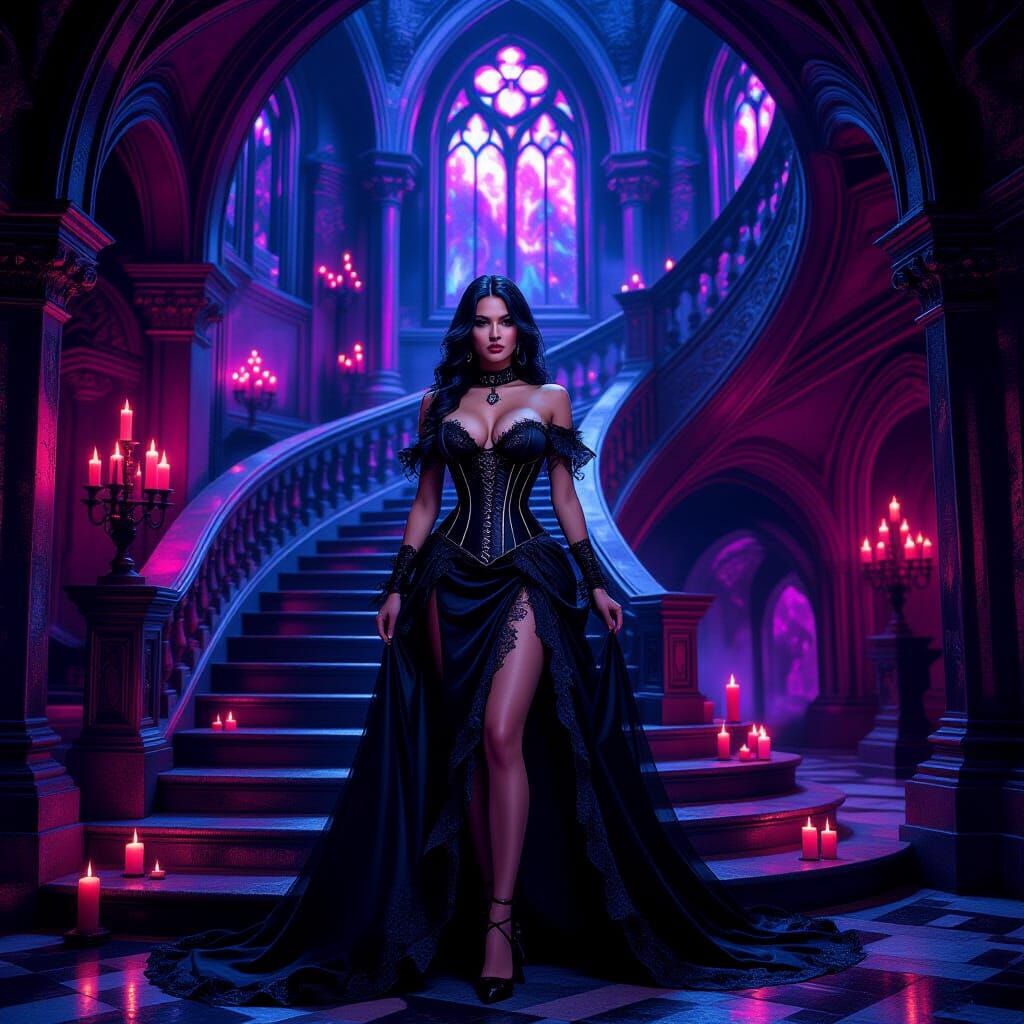 Gothic Castle: Sensual Surrealism with Fractal Staircase