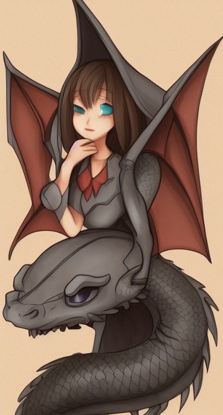 a cute dragon girl waiting for death