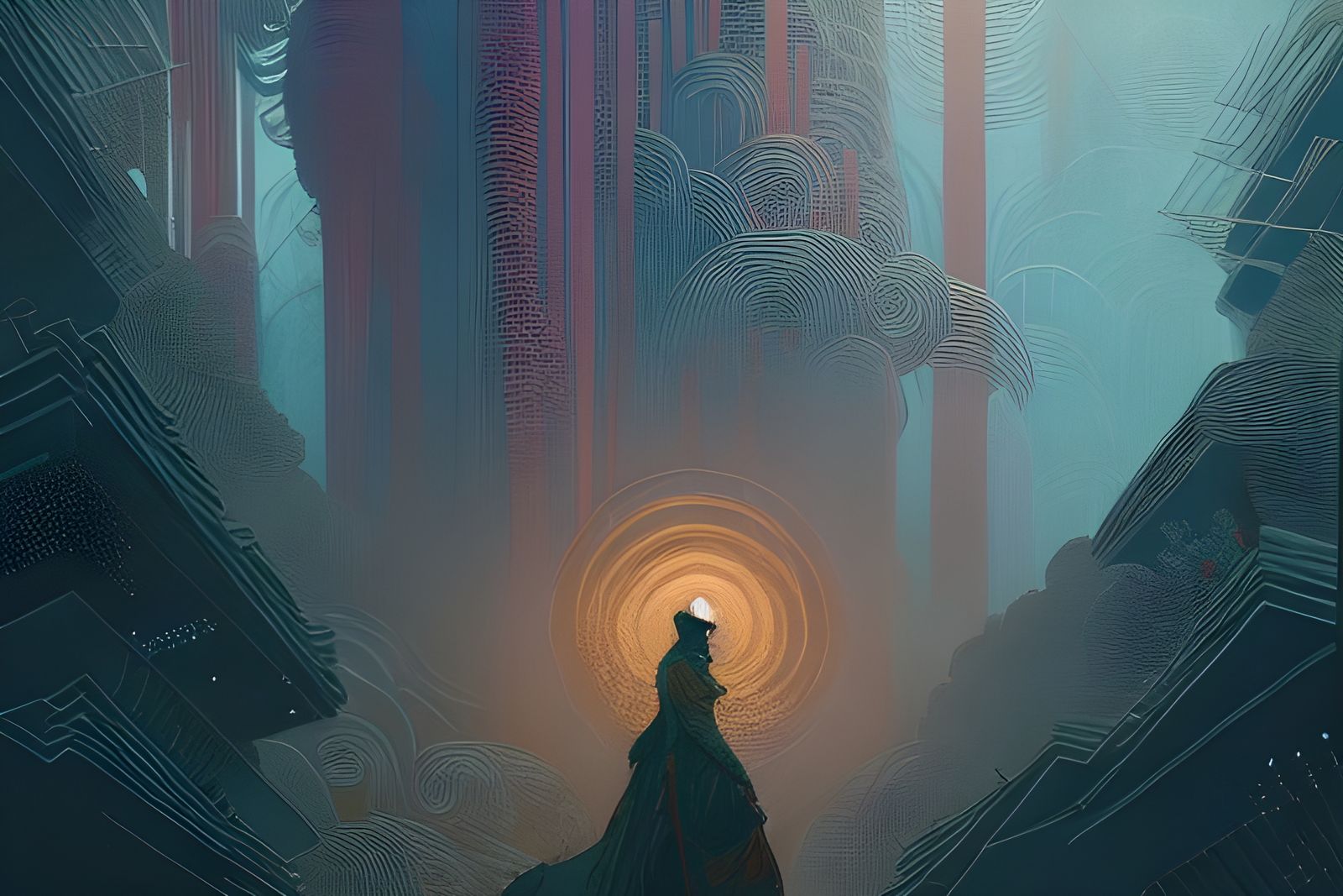 Beautiful Woman in Style of Romantic Expressionism