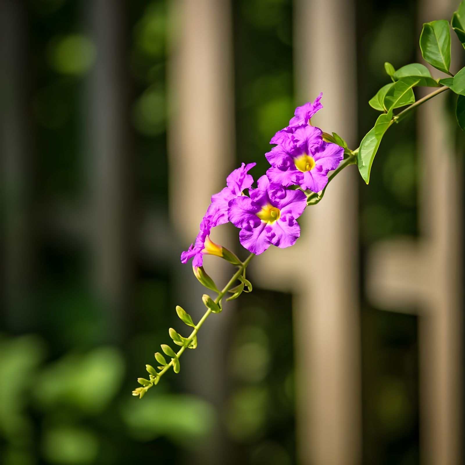Vibrant Golden Dewdrop Flower with Lush Greenery