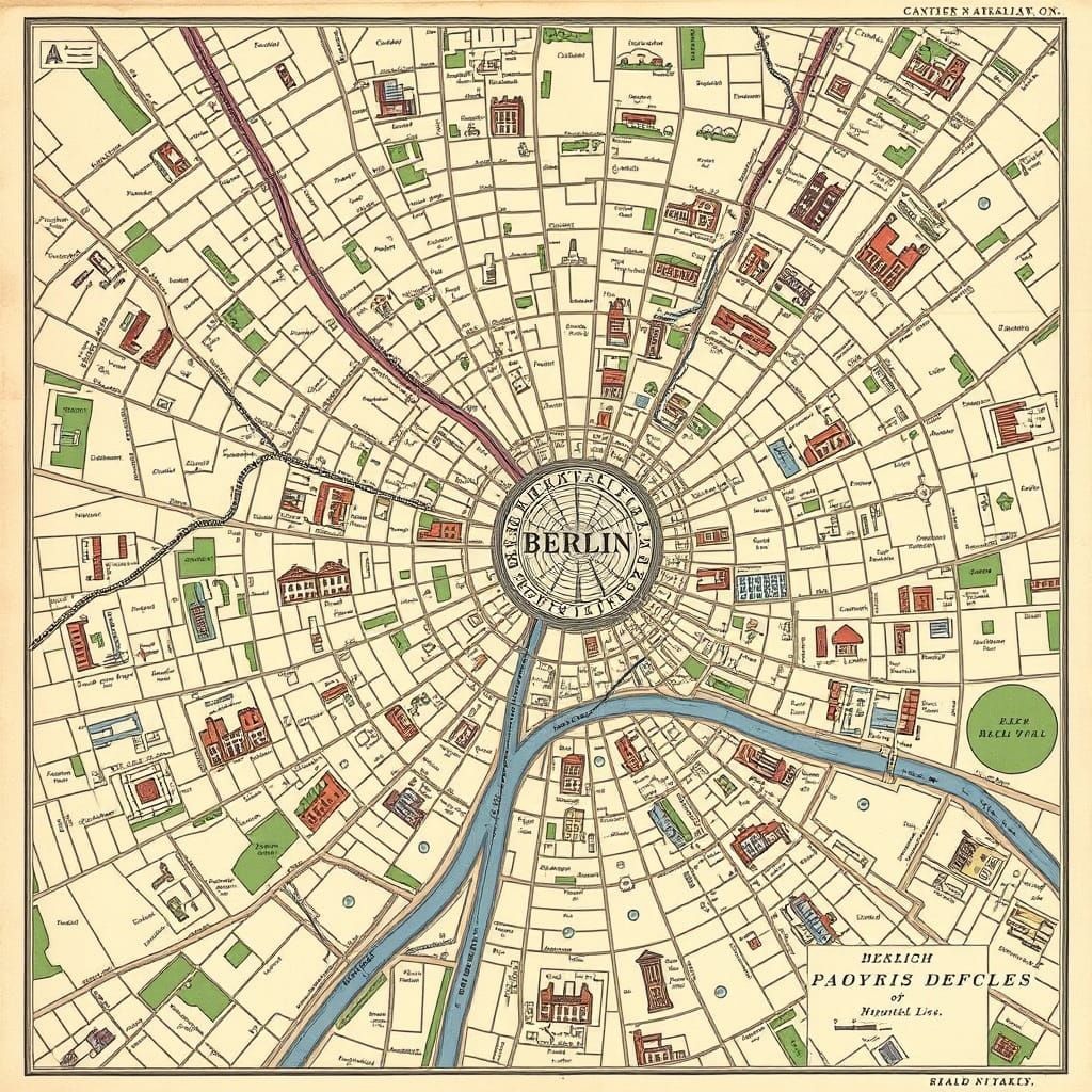 Vintage Berlin City Map Revealed