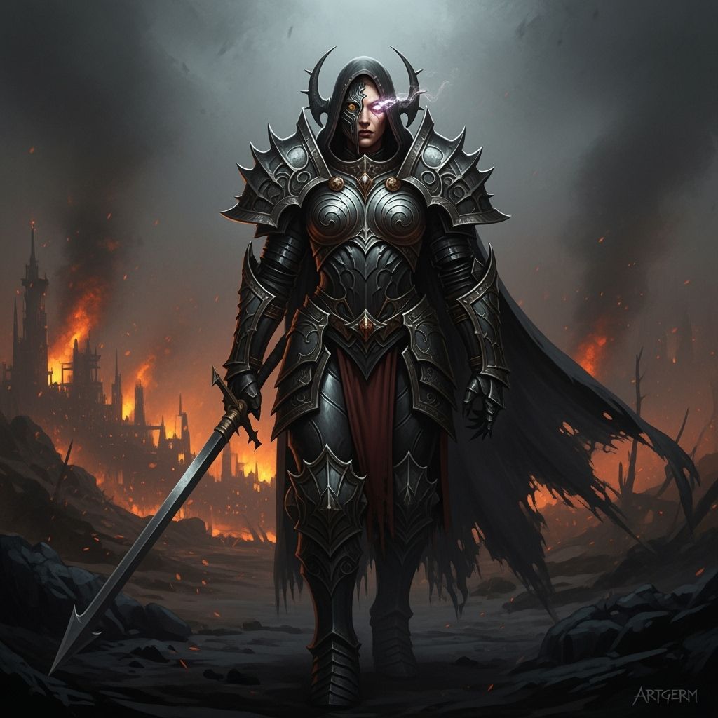 Grimdark Character Portrait in Artgerm Style