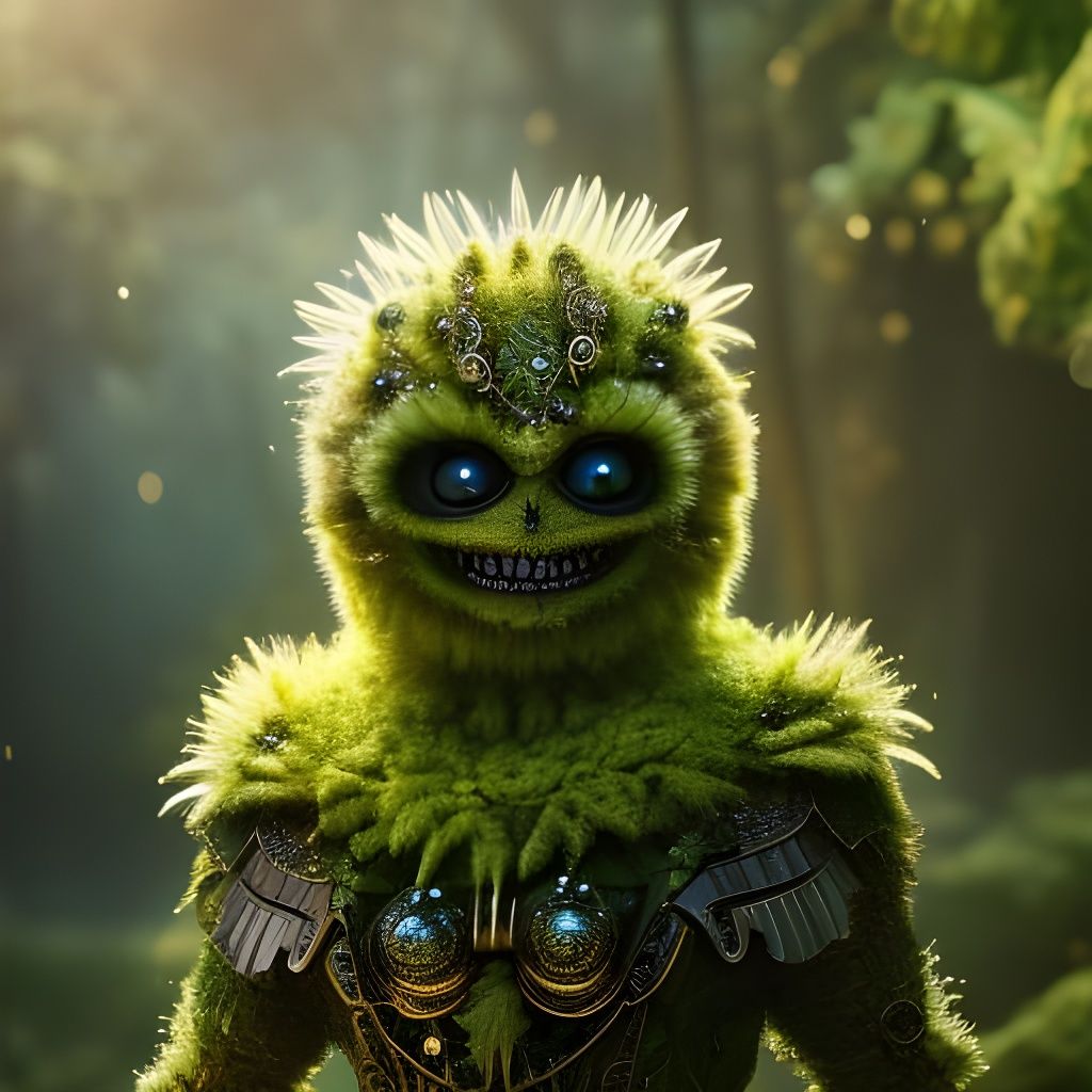 Lizard-Green Skeleton Warlock Droid Portrait