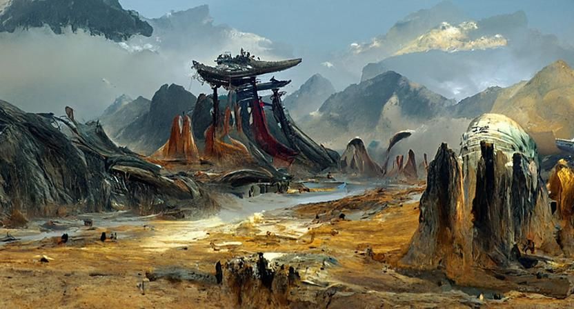 Science Fantasy Alien Landscape Concept Art