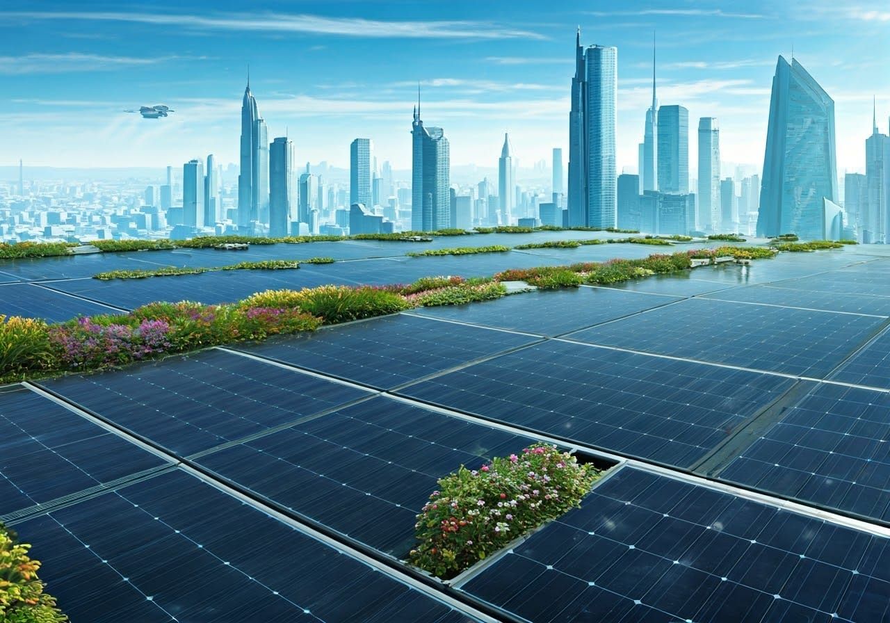 Sustainable Metropolis in Soft, Ethereal Light