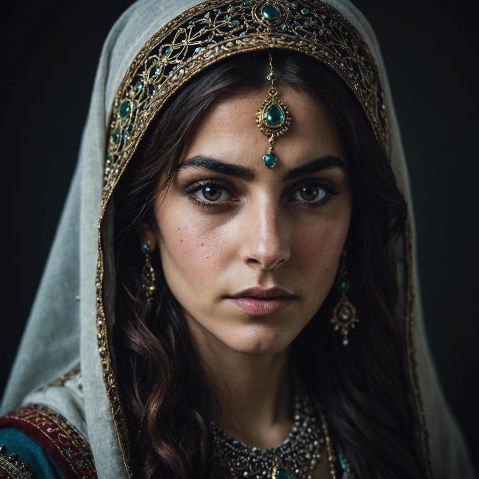 Portrait of a Persian Princess in Ambient Light