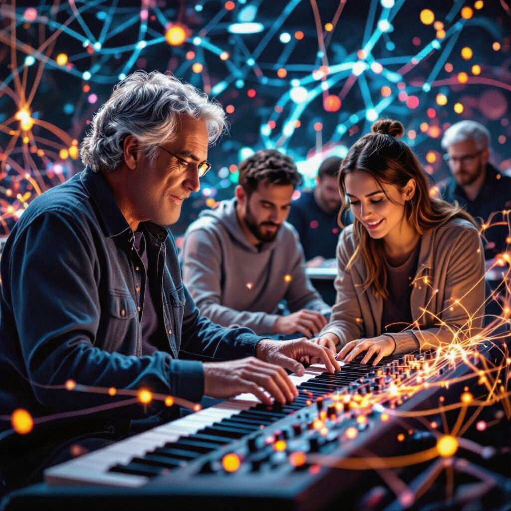 Musical Energy Network Connecting Diverse Groups