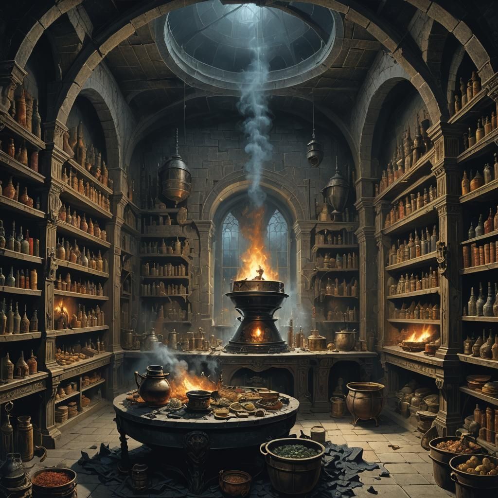 Dark Alchemist's Lab in Castle Interior