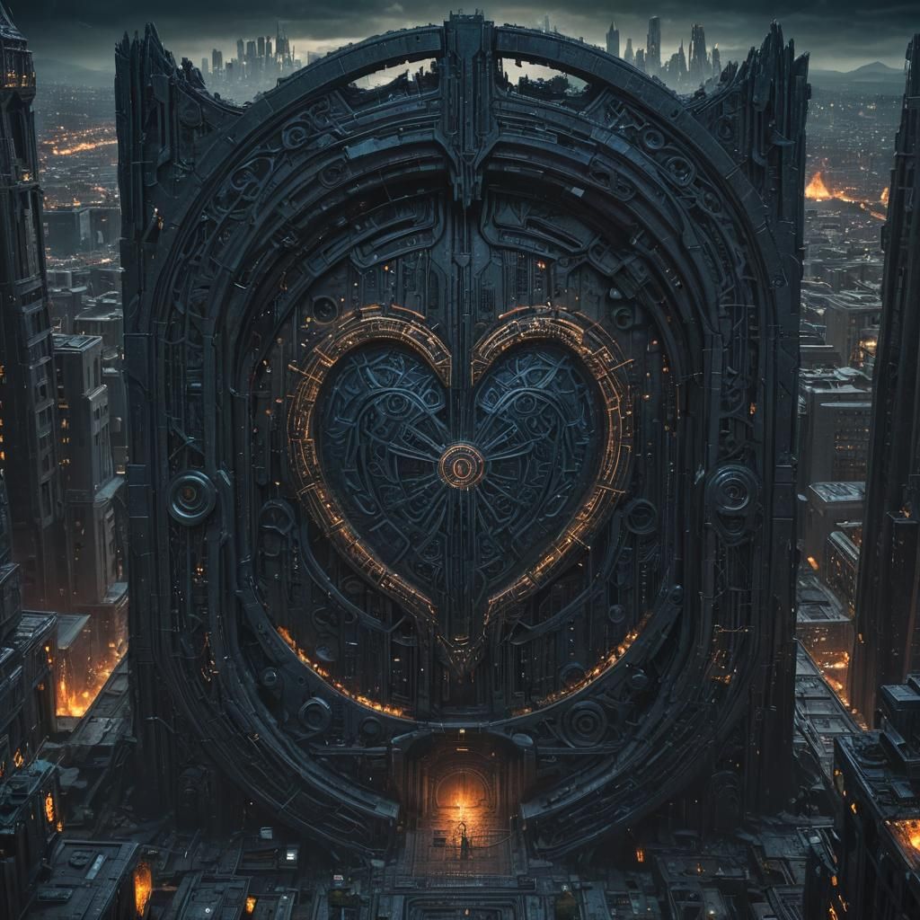 Ancient Portal Illuminates Dystopian Metropolis in Cyberpunk...