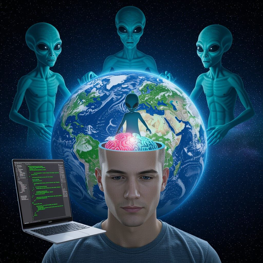 Alien Programming Earth Control from Inside Head