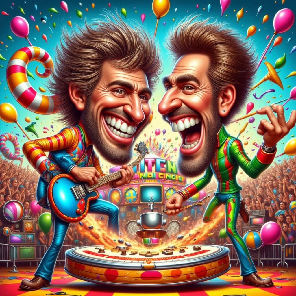 Roger Daltrey and Elton John as Pinball Wizards
