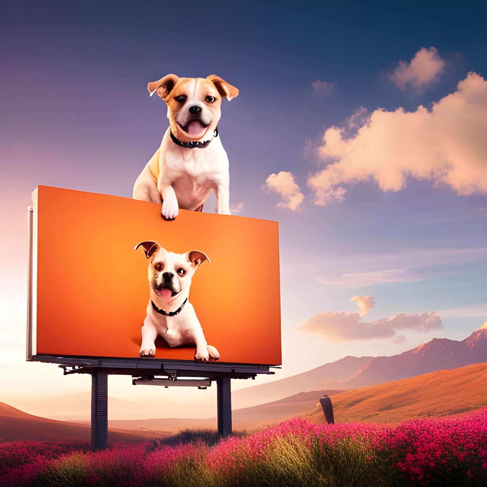 Adopt a Pet Billboard in Trending Digital Art Style
