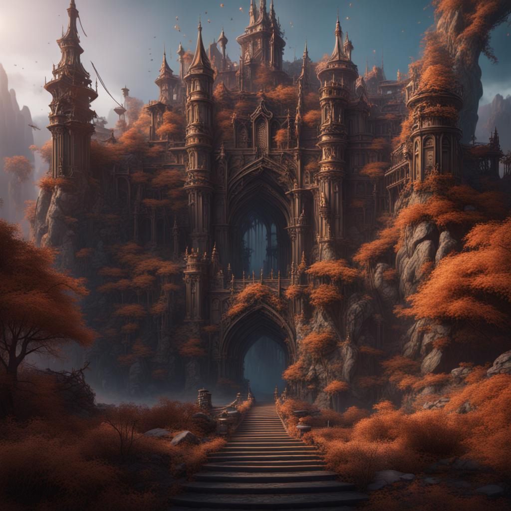 Fantastical Matte Painting with Intricate Details