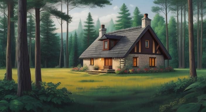 Idyllic Cottage Retreat in Forest