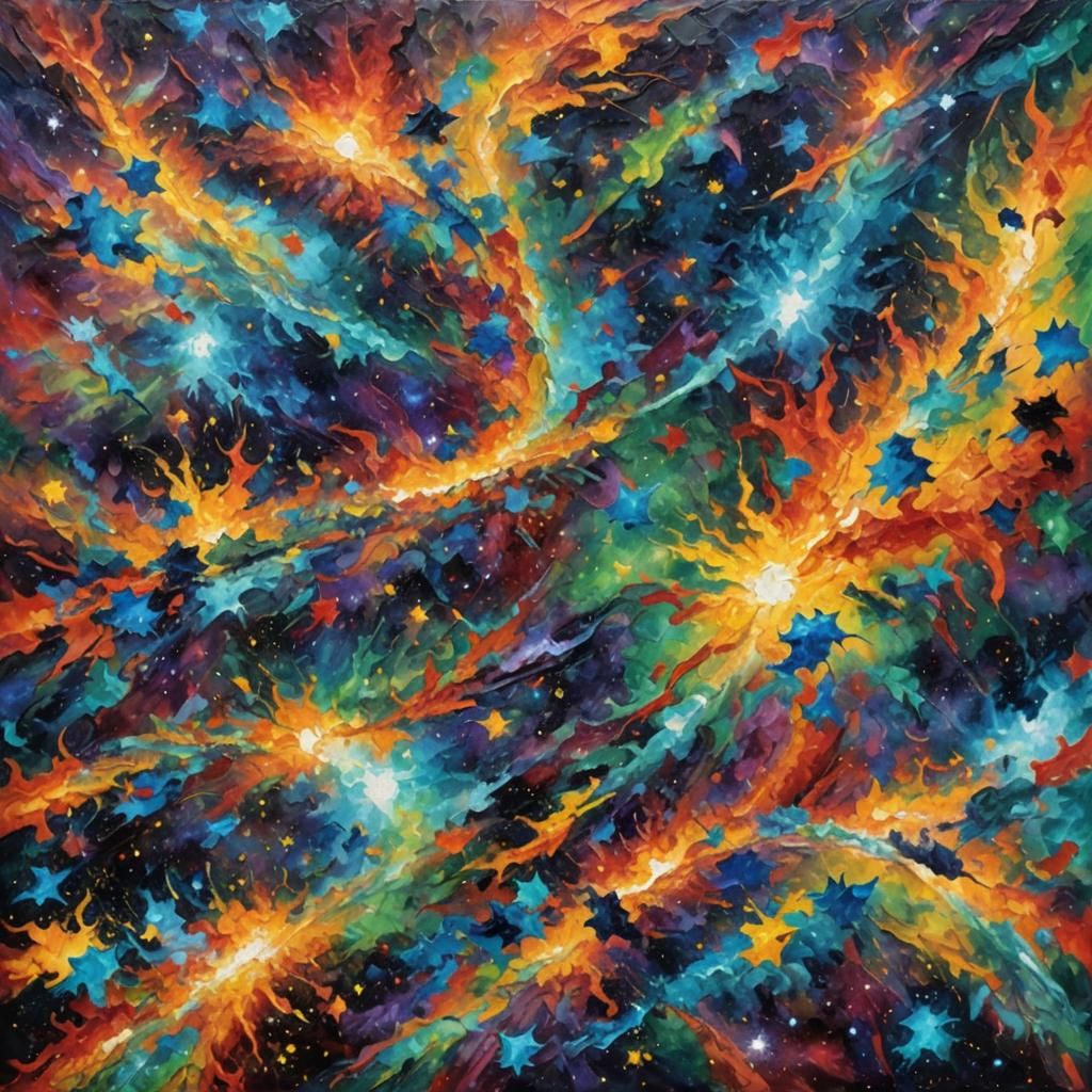 Expressionist Galaxies in Neo-Impressionist Style