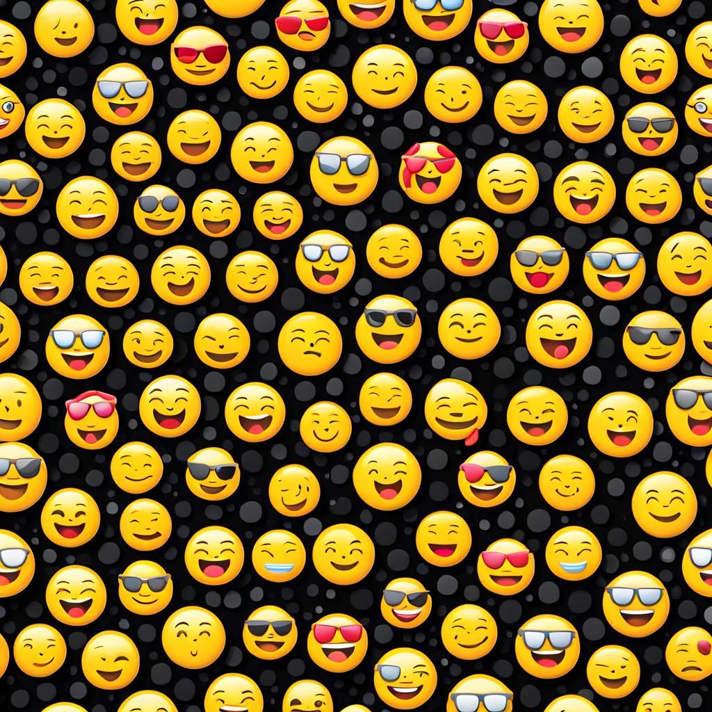 AI Generated Collection of Colorful Emojis