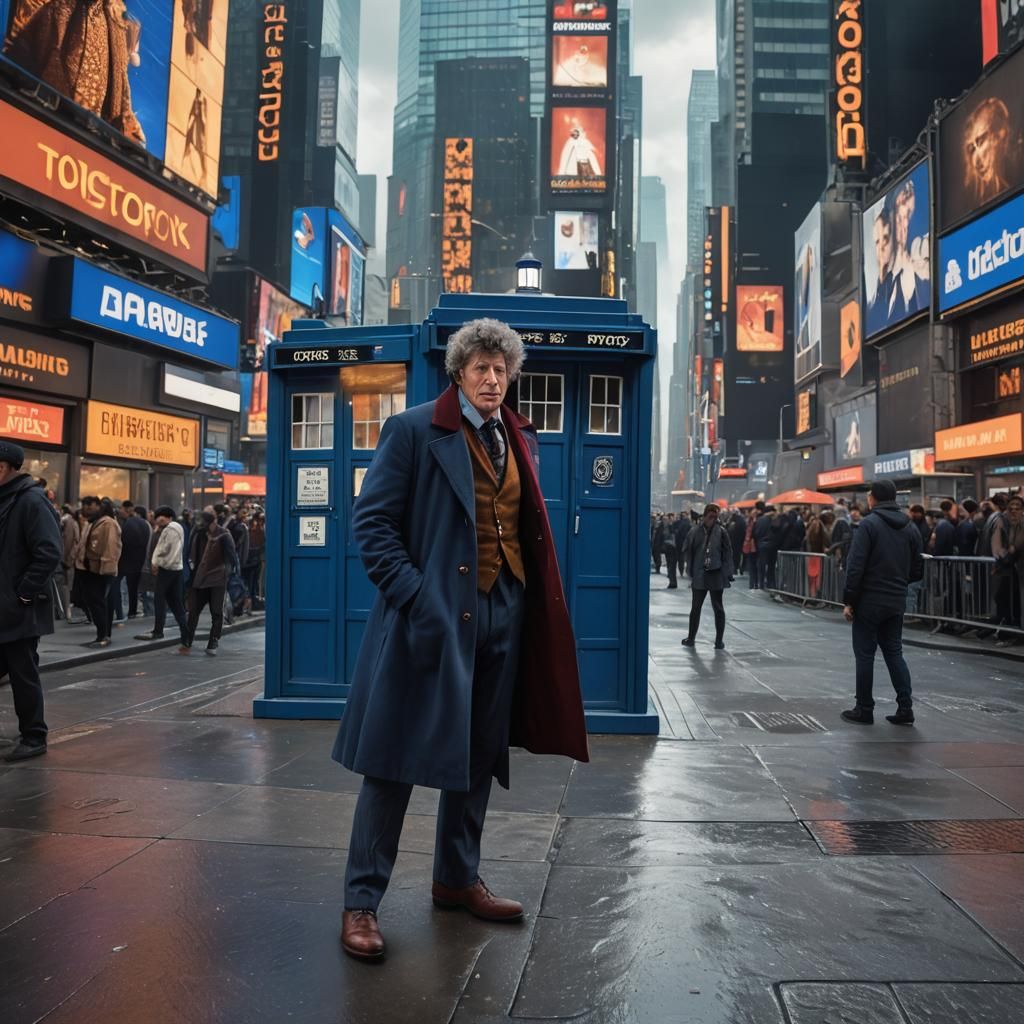 Doctor Who in Times Square: Matte Painting