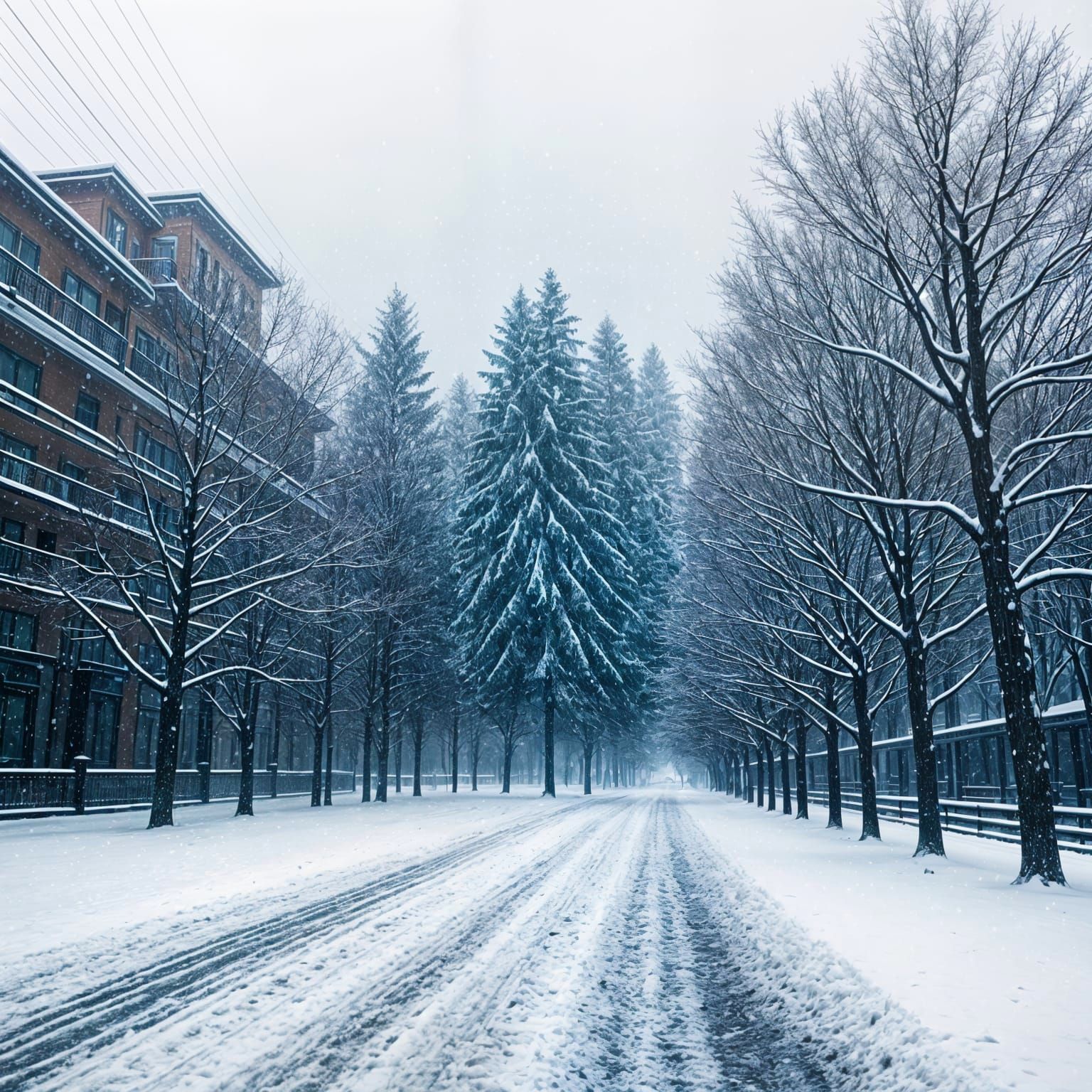 AI Generates Snowfall Scene