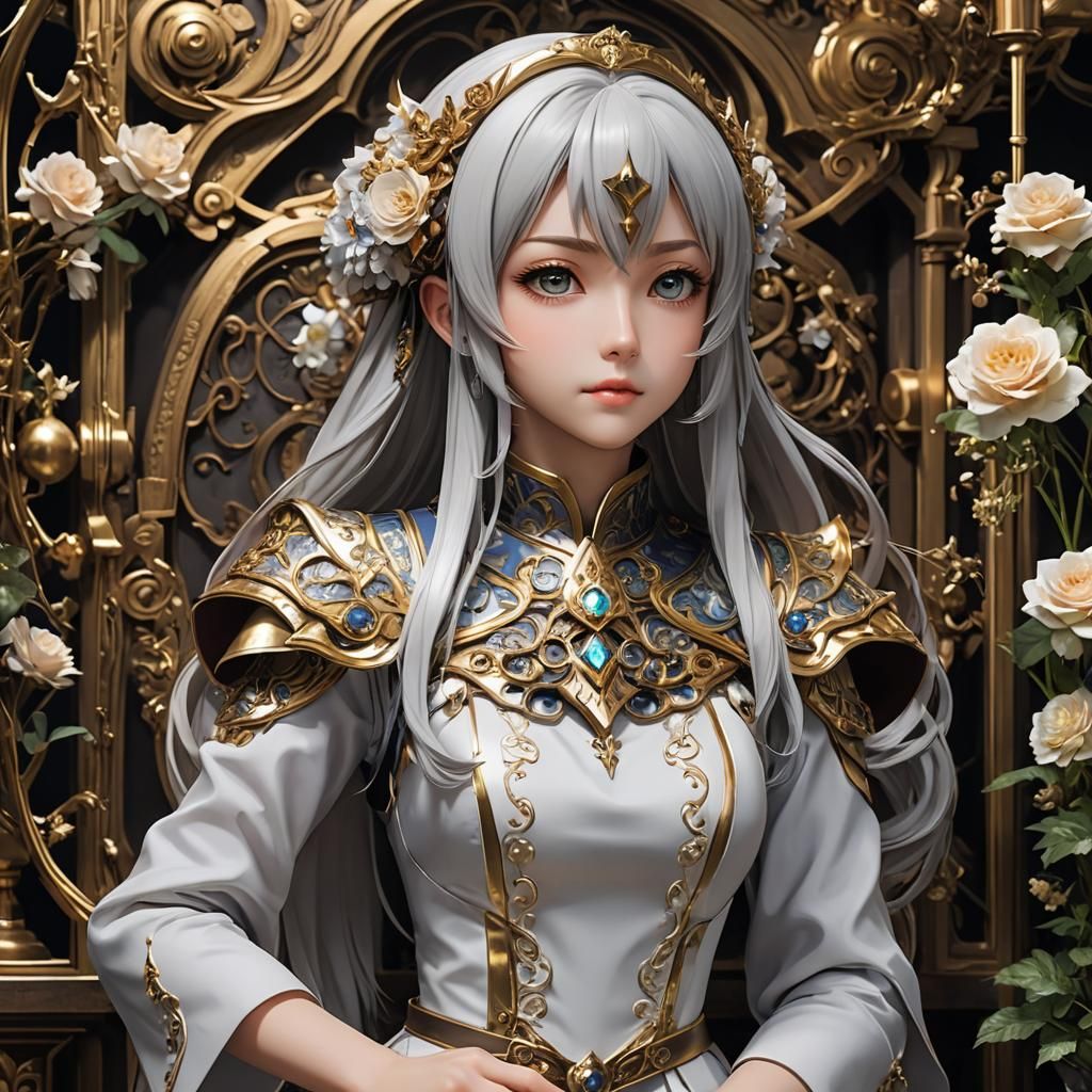 Dachshund in Tuxedo at French Restaurant, Anime Art