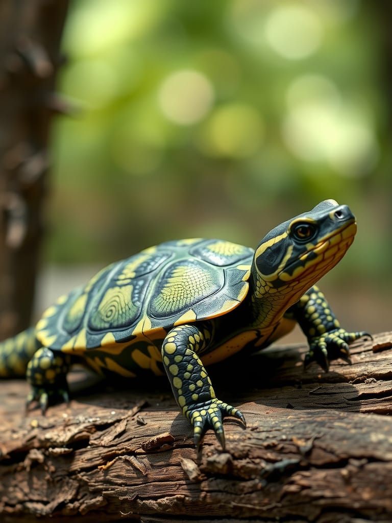 Realistic Hybrid Animal of Kinkajou and Reptiles