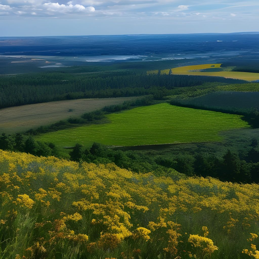 Endless Prairie Landscapes in Watercolor Style