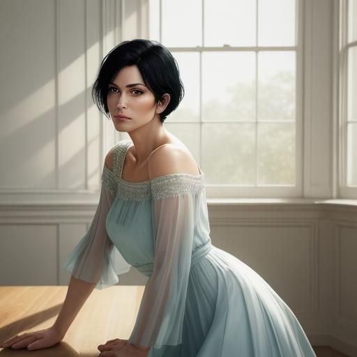 Elegant Woman in Natural Light: Contemporary Fashion Photogr...