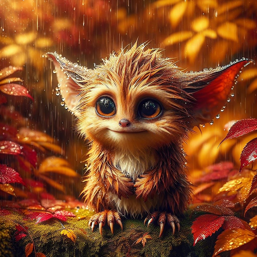 Whimsical Autumn Forest Creature