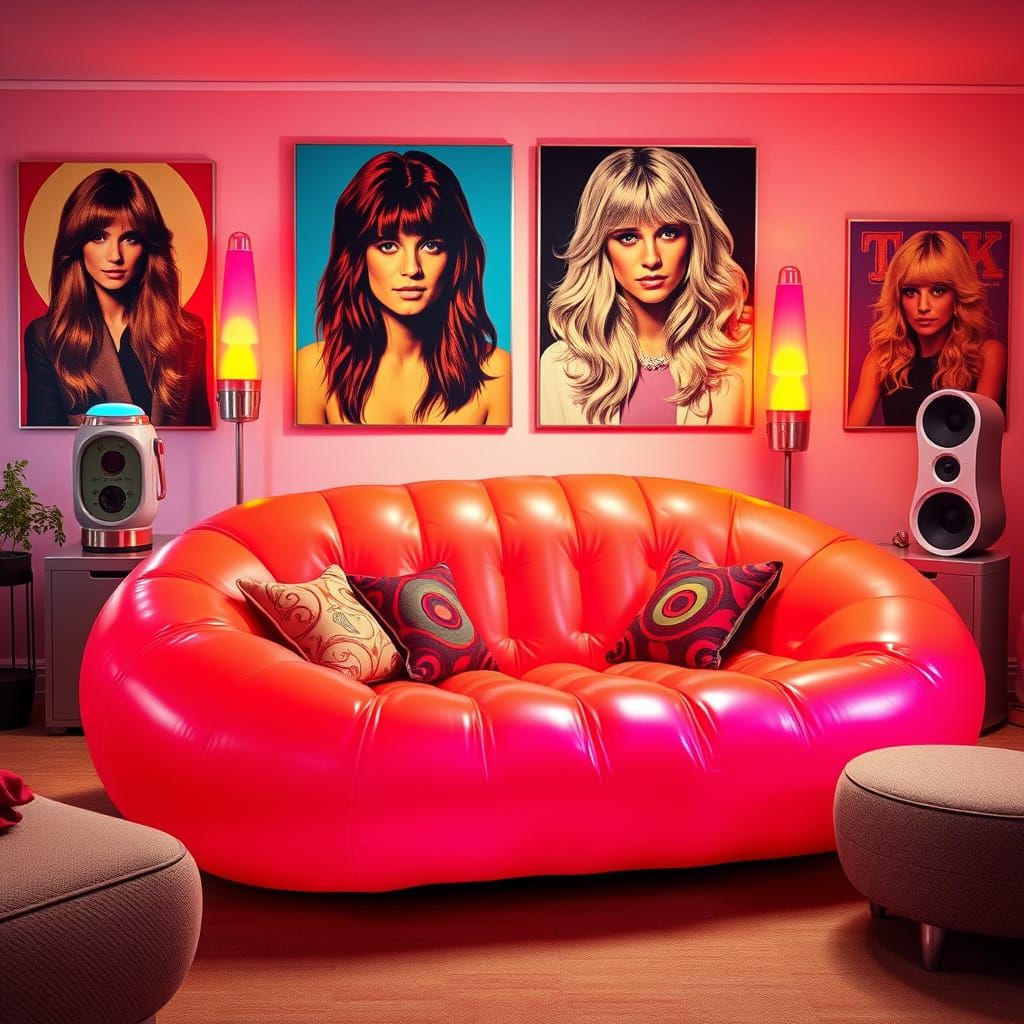 Psychedelic 1960s Love-Seat Oasis