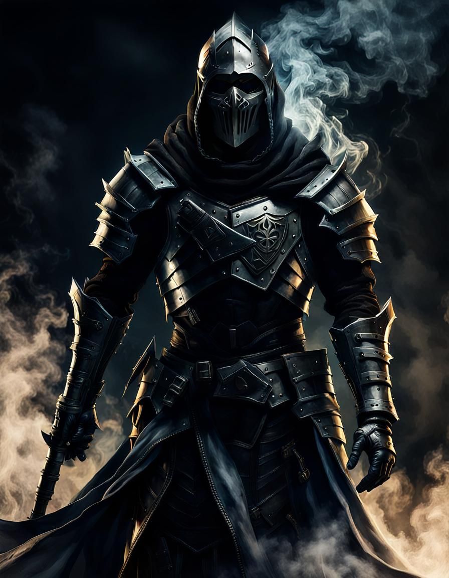 Knight Wraith Hidden in Smoke and Shadow