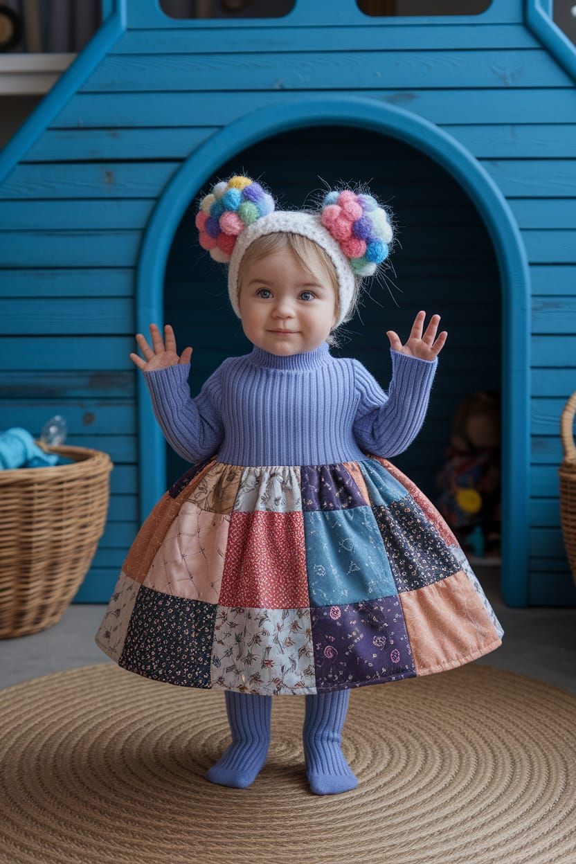 Frivolous Little Fluffy Person Wearing Sci-Fi Macrame Sci-Fi...