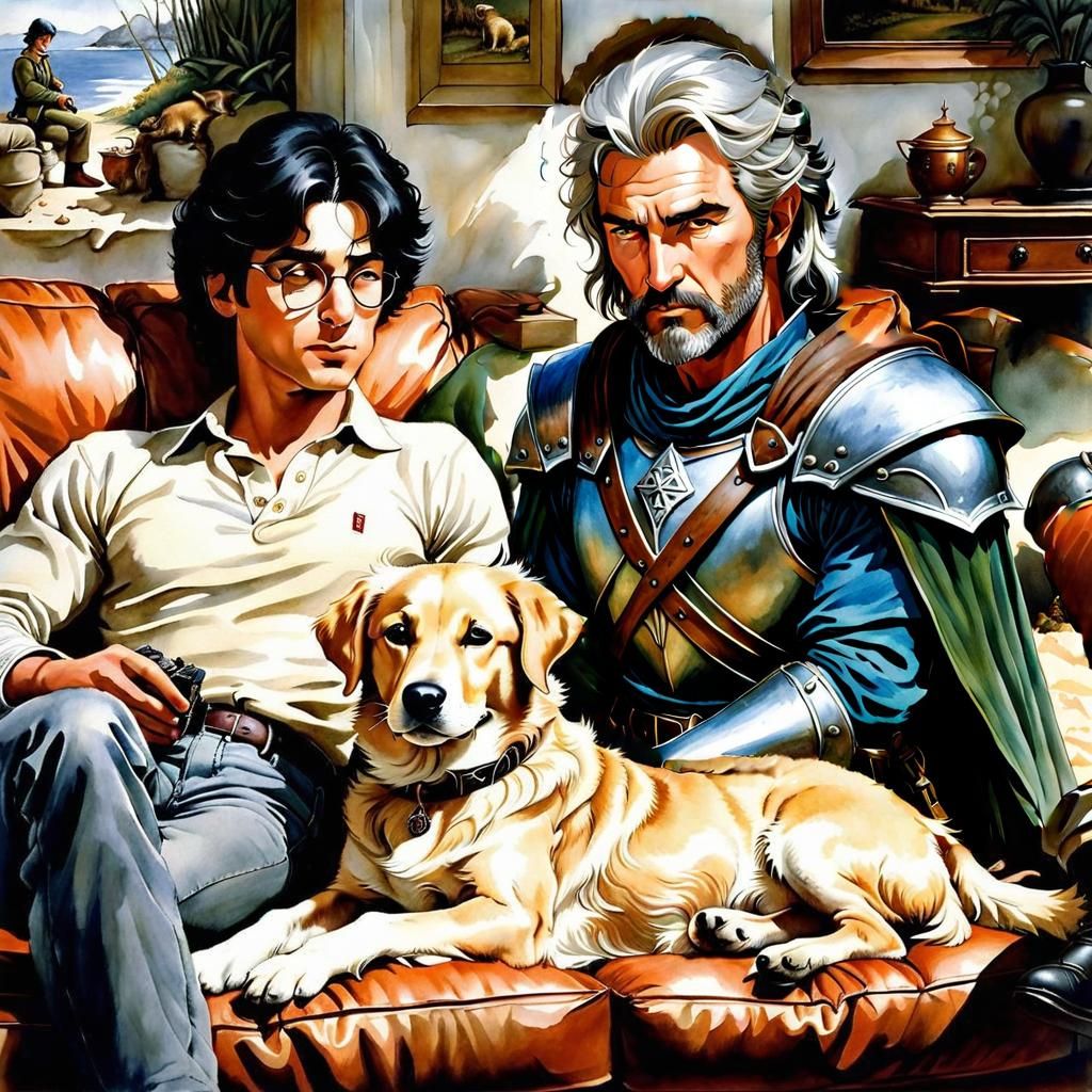 Hehe.. an old attempt at getting Therril and Juju watching The Spund of Music together with tiara