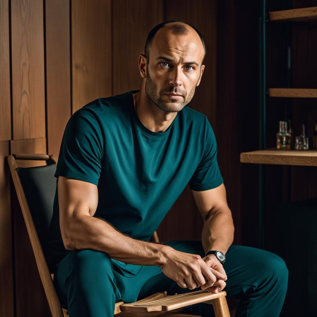 Bosnian Man in Dark Room Smoking Cigarette