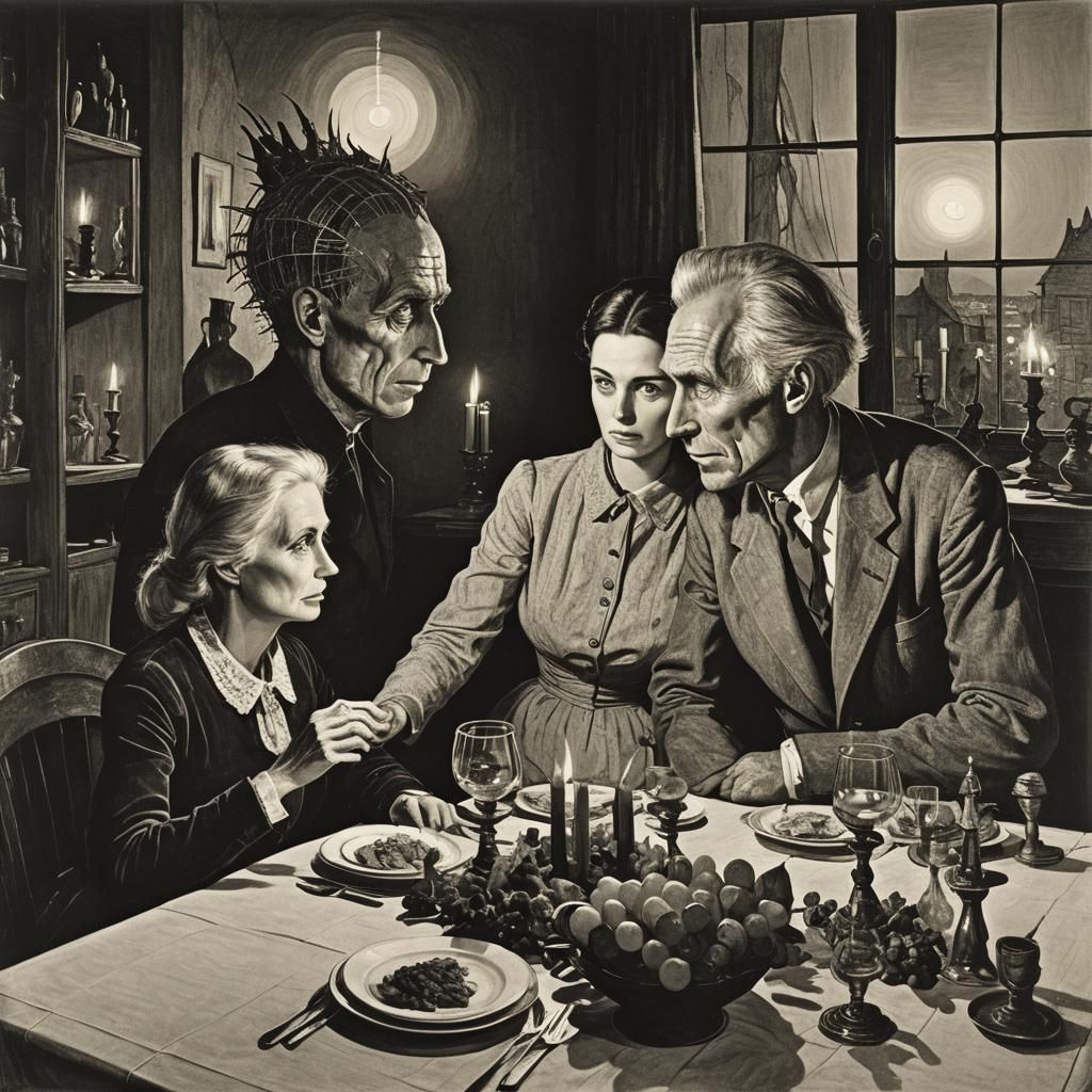 Couple in Candlelight: A Surrealist Vision