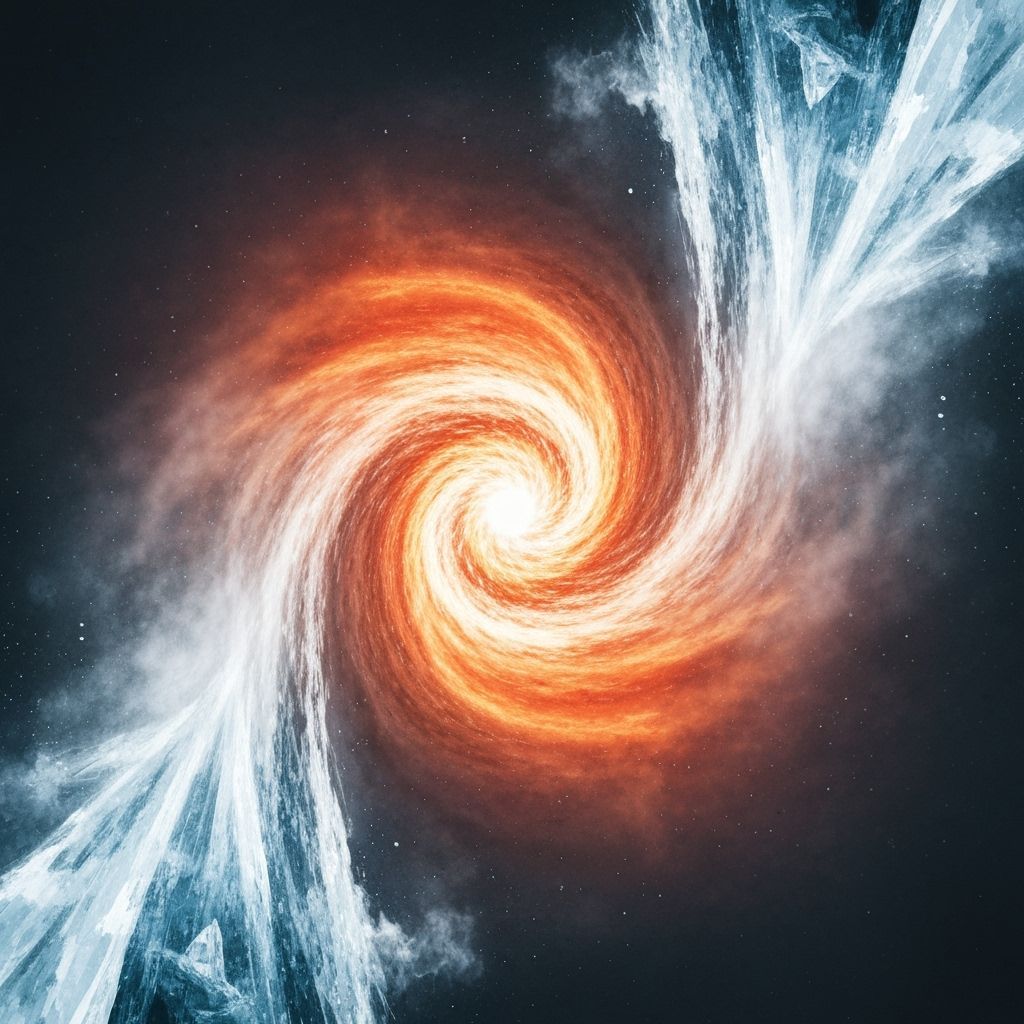 Vortex of Steam and Ice: Hot Meets Cold