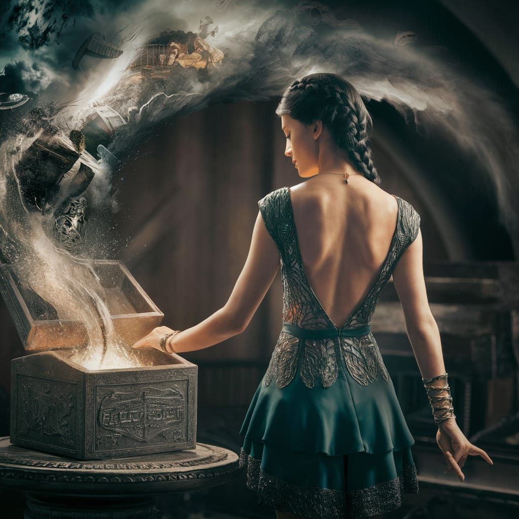 Pandora's Box: A Mythical Scene of Catastrophes