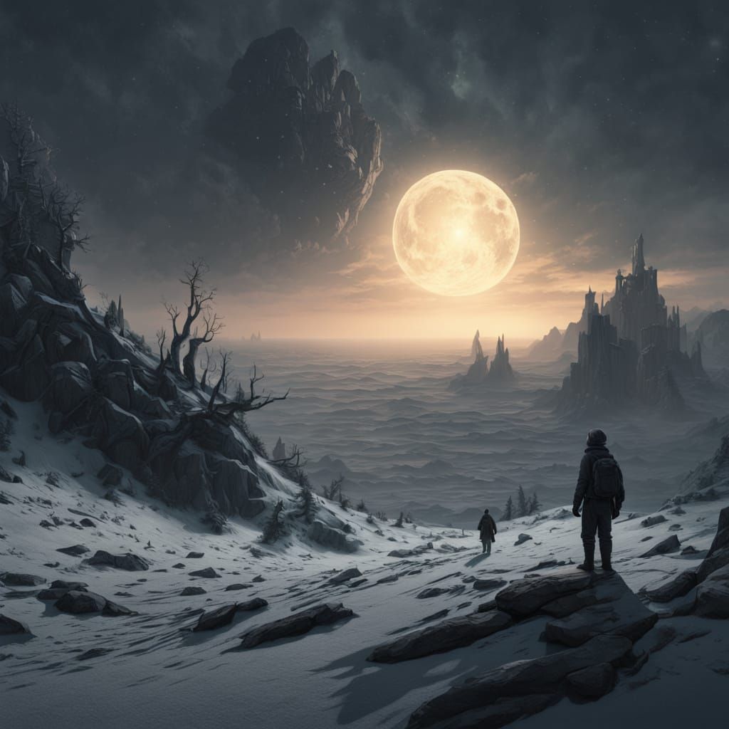 Astronaut Drifts Past Swirling Black Hole in Cosmic Dread