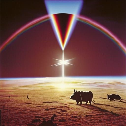 Pink Floyd Album Art in Anime Style