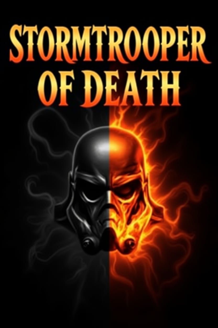 Stormtrooper of Death Gothic Art with Flames