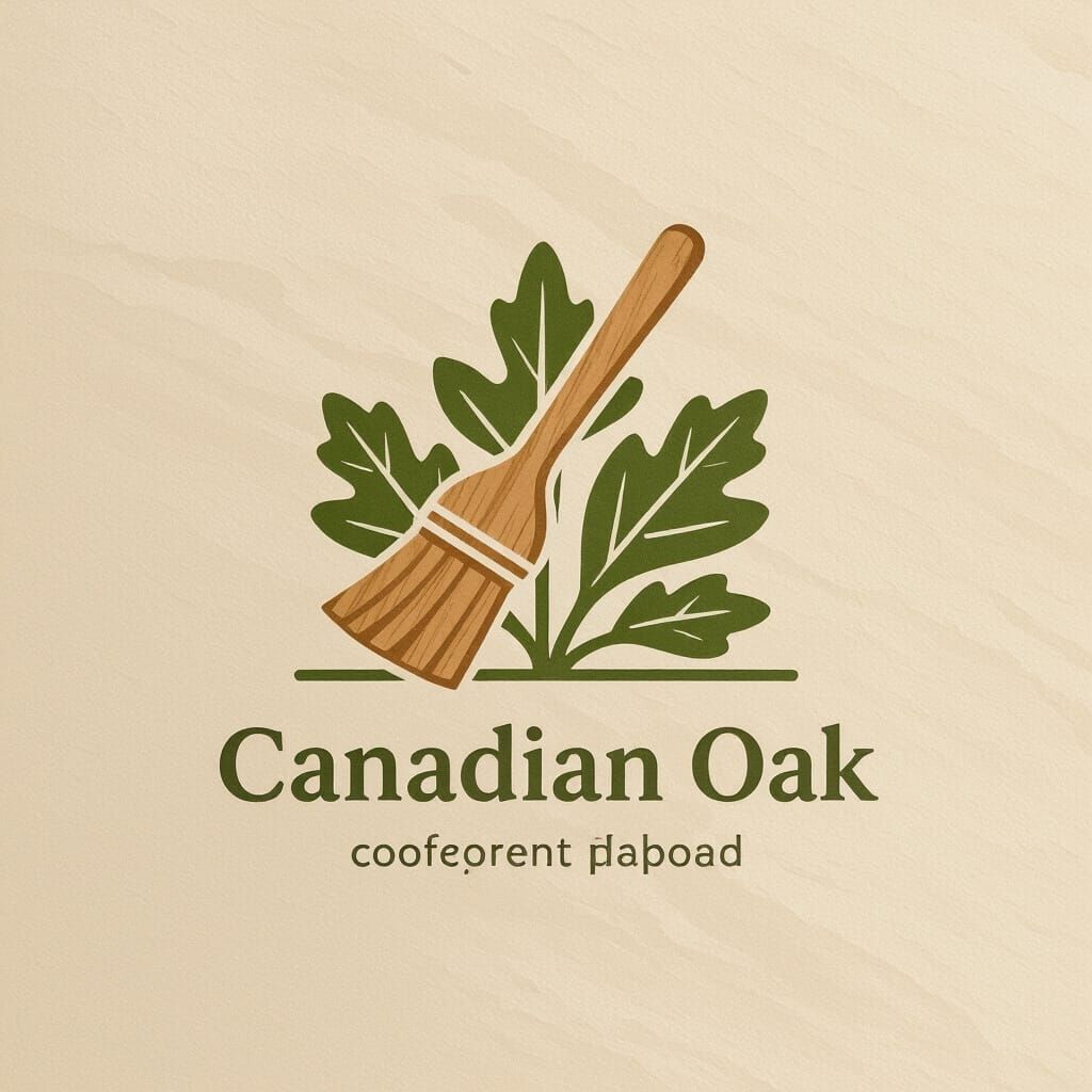 Minimalist Vector Logo for Canadian Oak Bath Broom