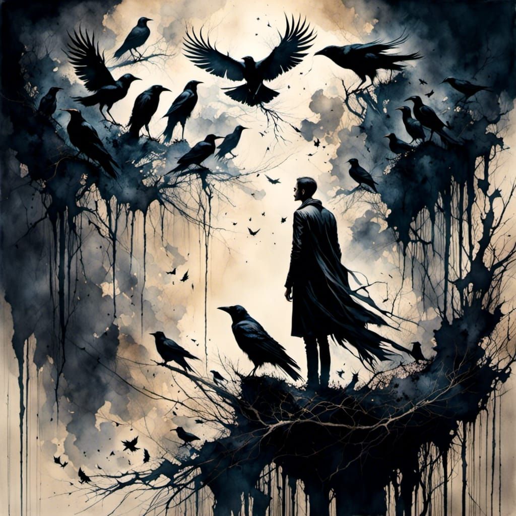 Dark and Ominous Murder of Crows