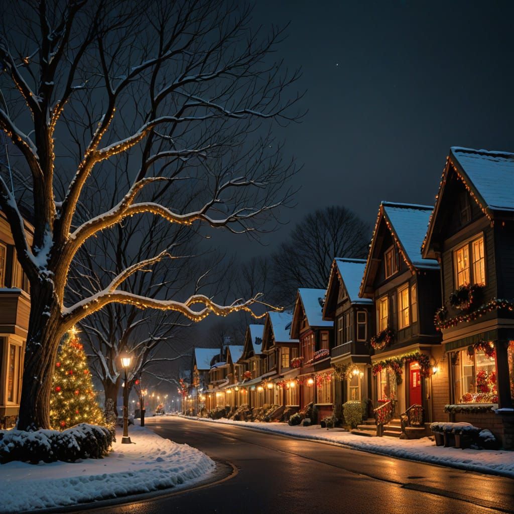 Christmas Eve Nightscapes in Hyperrealistic HDR